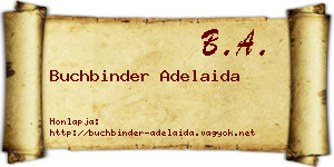 Buchbinder Adelaida névjegykártya